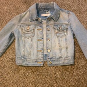 Abercrombie Light washed cropped jean jacket